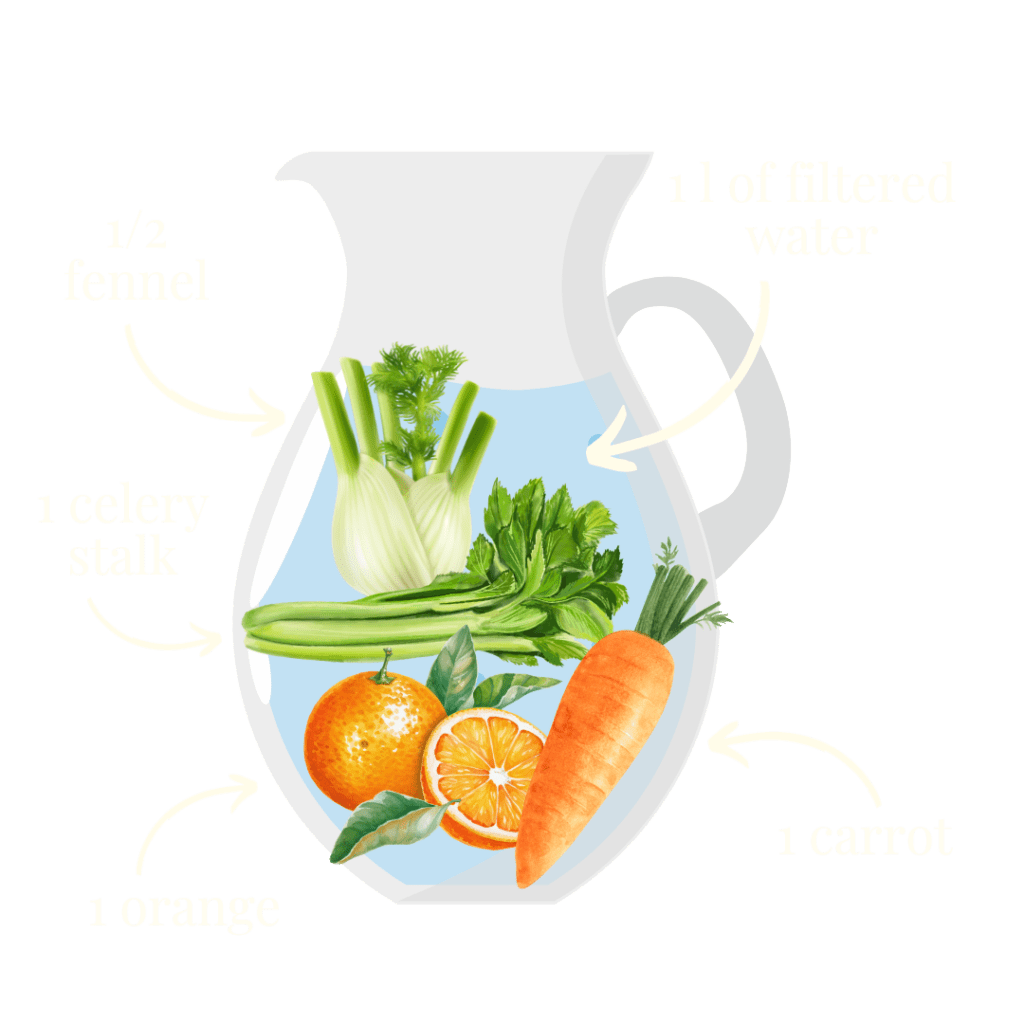 Carrot-fennel detox water